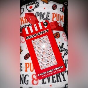 HELLO KITTY Fall Pumpkin spice & Everything nice Latte Kitchen towel set